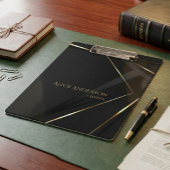 高級ブラック金ゴールドエレガント弁護士抽象芸術事務所 クリップボード