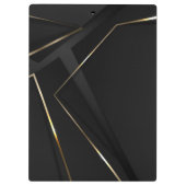 高級ブラック金ゴールドエレガント弁護士抽象芸術事務所 クリップボード (裏面)