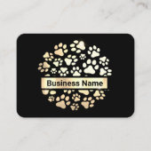 高級ブラック金ゴールドペット用品店の名刺 名刺 (正面)