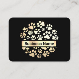 高級ブラック金ゴールドペット用品店の名刺 名刺