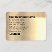 高級ブラック金ゴールドペット用品店の名刺 名刺 (裏面)