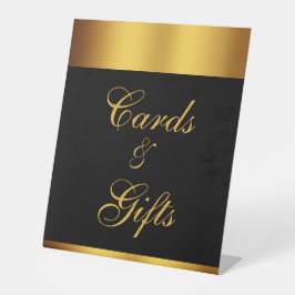 高級ブラック金ゴールド書道カードギフト結婚ズ 台座サイン