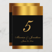 高級ブラック金ゴールド縁ど書結婚書のテーブル (正面/裏面)