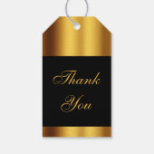 高級ブラック金ゴールド縁ど書結婚書の ギフトタグ (裏面)