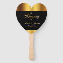 高級ブラック金ゴールド縁ど書結婚書の ハンドファン