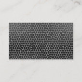 高級ブラック銀アニマルプリント名刺 名刺 (裏面)