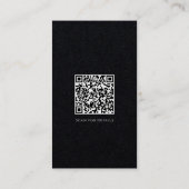 高級ブラック コーポレートの白い文字 名刺 (裏面)