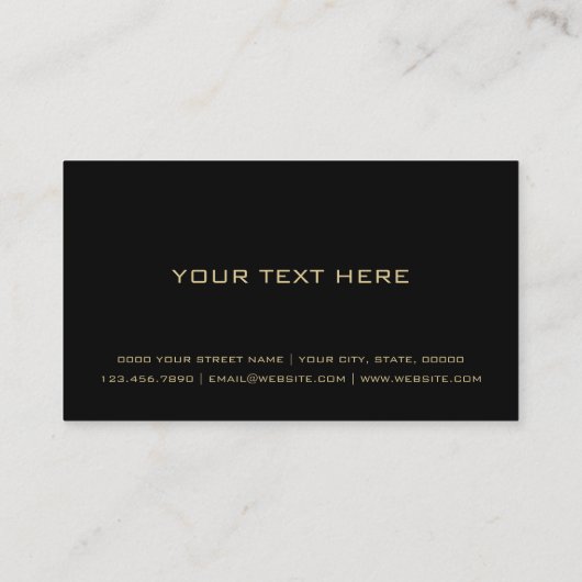 高級ブラック&金ゴールドVIPカードクラブ会員 名刺 (裏面)