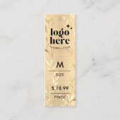 高級ブラッシュド離れメタル金ゴールド価格つるラベル コーリングカード (正面)