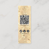 高級ブラッシュド離れメタル金ゴールド価格つるラベル コーリングカード (裏面)