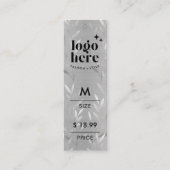 高級ブラッシュド離れメタル銀銀の価つる値ラベル コーリングカード (正面)