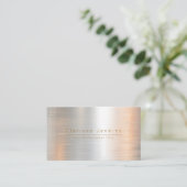 高級ブランドのブラッシュド金ゴールドシルバーメタリック金ゴールド 名刺 (スタンド正面)