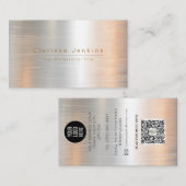 高級ブランドのブラッシュド金ゴールドシルバーメタリック金ゴールド 名刺 (正面/裏面)