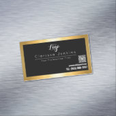 高級ブランドブラックと金ゴールドシルバーメタリック金ゴールド マグネット名刺 (インサイチュ)
