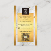 高級ブランドマーブルおよび金ゴールドファイナンスプロフェッショナル 名刺 (裏面)