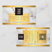 高級ブランドマーブルおよび金ゴールドファイナンスプロフェッショナル 名刺 (正面/裏面)