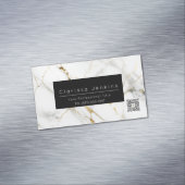 高級ブランドマーブルとブラックファイナンスプロフェッショナル マグネット名刺 (インサイチュ)
