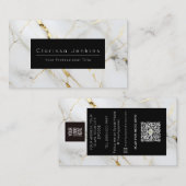 高級ブランドマーブルとブラックファイナンスプロフェッショナル 名刺 (正面/裏面)