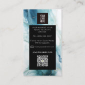 高級ブランドマーブルとブルーファイナンスプロフェッショナル 名刺 (裏面)