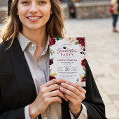 高級ブルゴーニュと赤面フローラ卒業イベント 招待状