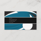 高級ブルーホワイトエレガントプロフェミニンフィー 名刺 (裏面)