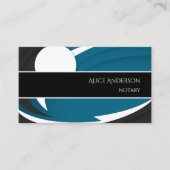 高級ブルーホワイトエレガントプロフェミニンフィー 名刺 (正面)