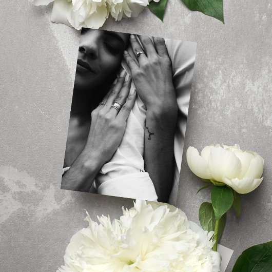 高級ブルー結婚フローラ 招待状