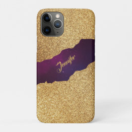 高級プリント 贋金 グリッター テクスチャー カスタム iPhone 11 PROケース