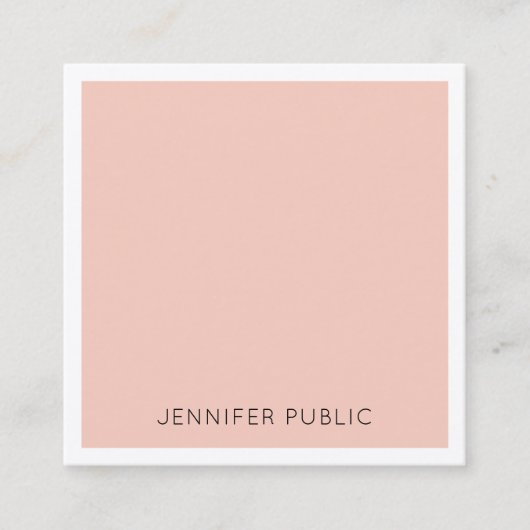 高級プレミアムシルクモダンエレガントテンプレート スクエア名刺 (正面)