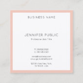 高級プレミアムシルクモダンエレガントテンプレート スクエア名刺 (裏面)