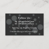 高級プロフェッショナル清掃サービス 名刺 (裏面)