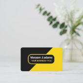 高級プロフェッショナルQRコードブラック金ゴールド 名刺 (スタンド正面)