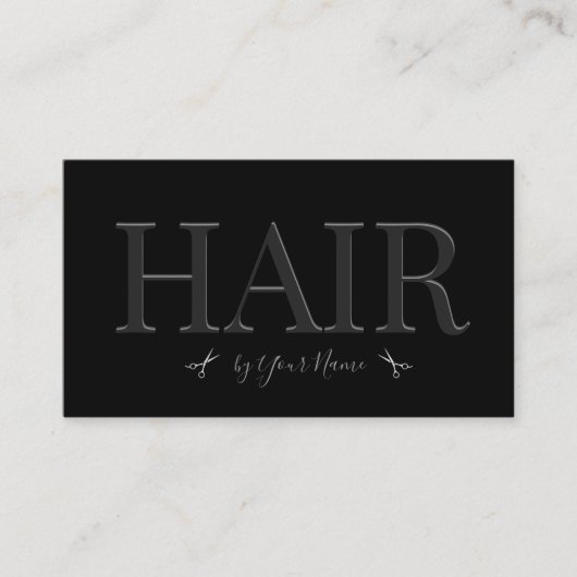 高級ヘアスタイリスト名刺 名刺 (正面)