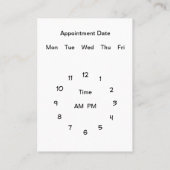 高級ペットアニマル獣医アポイントメントカード 予約カード (裏面)