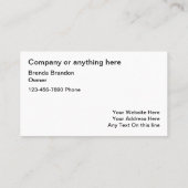 高級ペットグルーミングサービス 名刺 (裏面)