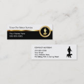 高級ペットシッターの名刺 スキニー名刺 (正面/裏面)