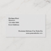 高級ペットトリマーグルーミング名刺 名刺 (裏面)