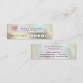 高級ホロエレガントグラフィックソフトピンクハート ロイヤリティカード (正面/裏面)