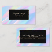 高級ホロエレガントグラモダンフィック抽象芸術 名刺 (正面/裏面)