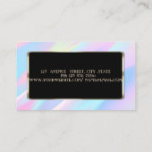 高級ホロエレガントグラモダンフィック抽象芸術 名刺 (裏面)
