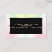 高級ホロエレガントグラモダンフィック虹色 名刺 (裏面)