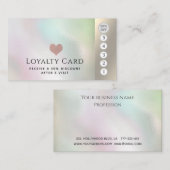 高級ホロエレガントックピンクハート ロイヤリティカード (正面/裏面)