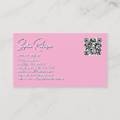 高級ホログラフィックピンク&ブルービジネスカード 割引カード (裏面)