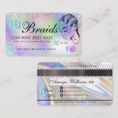 高級ホログラフィックフォイルヘア編組クレジットスタイル 名刺 (正面/裏面)