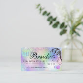 高級ホログラフィックフォイルヘア編組クレジットスタイル 名刺 (スタンド正面)