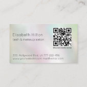 高級ホログラフィック蝶が点滅するタイポグラフィ 名刺 (裏面)