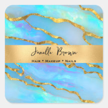 高級ホログラフィフェイクックオパール石及び金箔