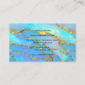 高級ホログラフィフェイクックオパール石及び金箔 名刺 (裏面)