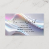 高級ホログラフィモダンックモノグラム 名刺 (裏面)