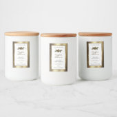 高級ホワイトおよび金ゴールドブラウングリッター製品ラベル フードラベル (ボトル)